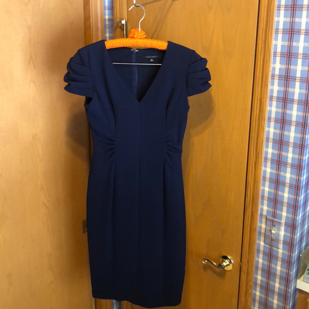 💥Deep Navy Ruffle sleeve dress